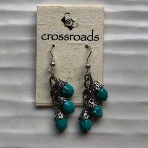 Crossroads Turquoise Color Dangle Bead Earrings